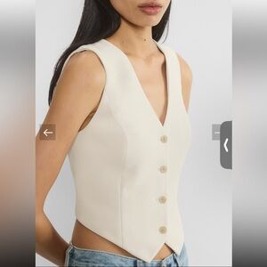 Aritzia Wilfred Pacino Vest - Crepette in Matte Pearl